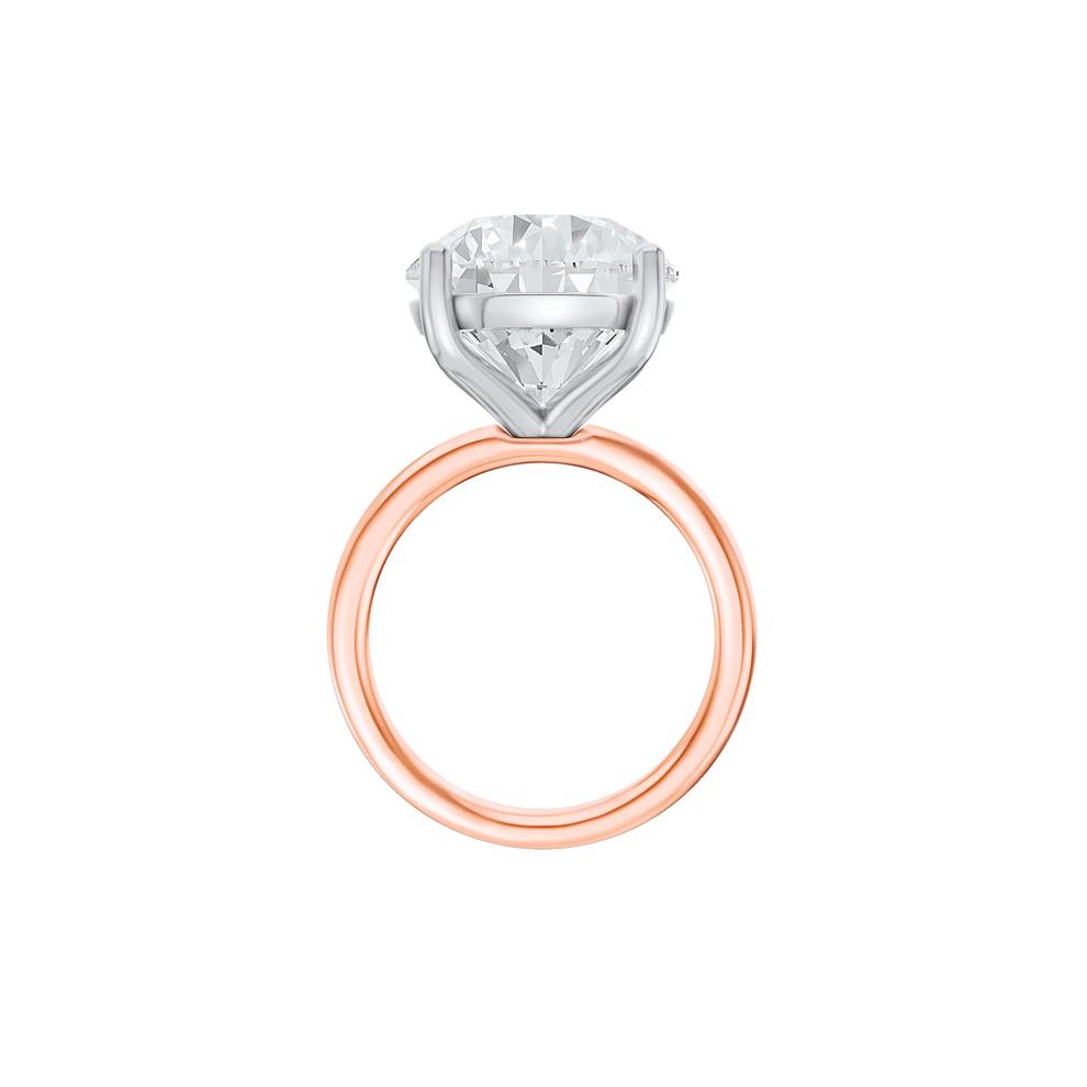 Lab Grown Diamond Round Solitaire Ring in 14K Rose &amp; White Gold (9 ct.) – Image 2 of 4