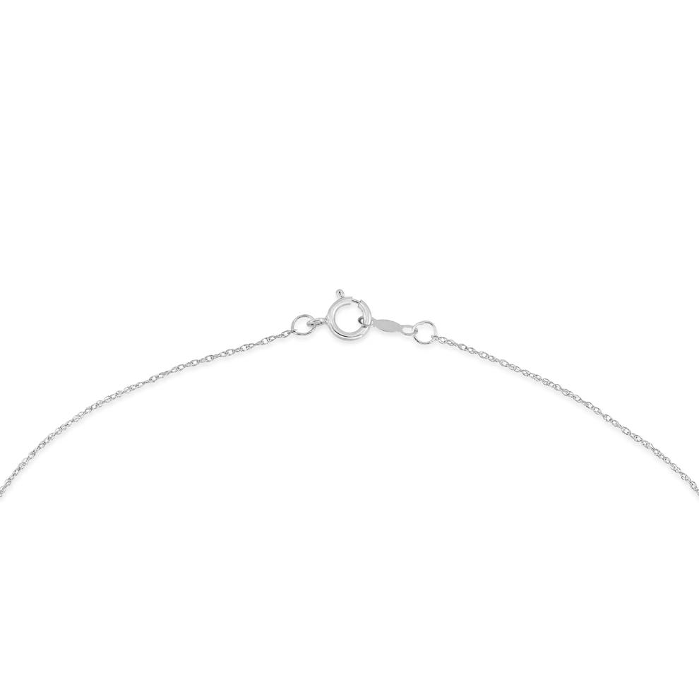 Lab Grown Diamond Marquise Halo Drop Pendant Necklace in 14K White Gold (3/4 ct. tw.) – Image 4 of 4
