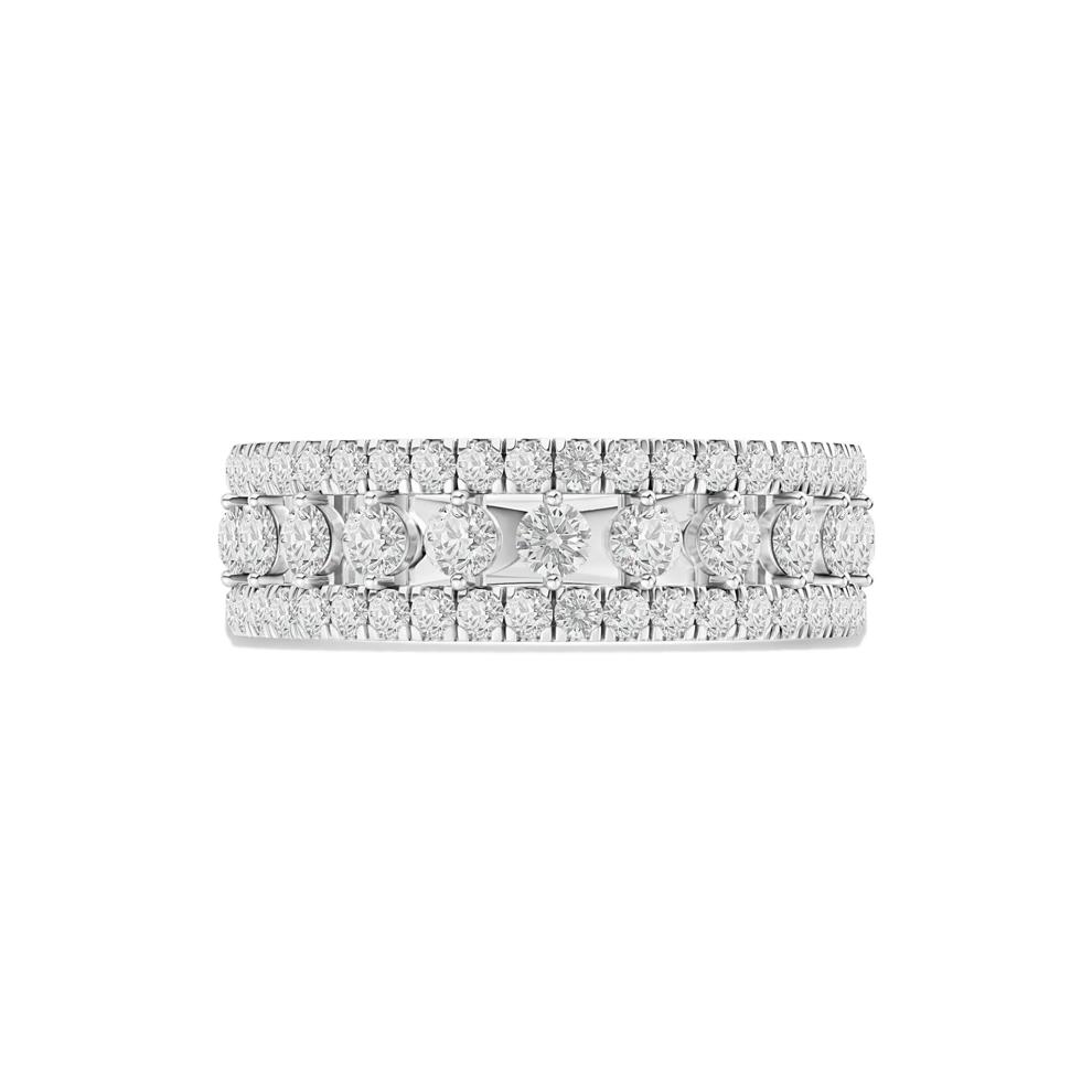 Lab Grown Diamond Multi-Row Anniversary Band in 10K White Gold (1 ct. tw.) – Image 1 of 4