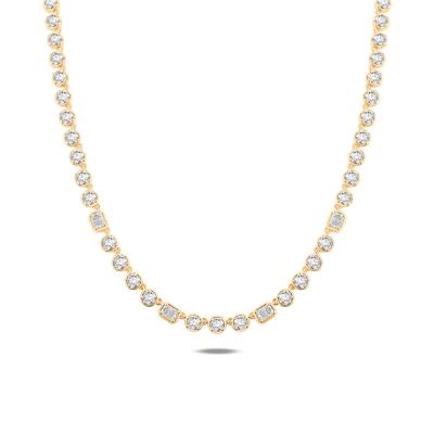 Lab Grown Diamond Tennis Necklace in 14K Yellow Gold (11 ct. tw.)