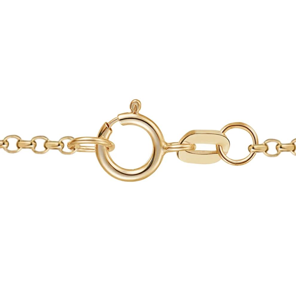 Lab-Created Ruby &amp; Diamond Accent Cross Pendant Necklace in 10K Yellow Gold – Image 2 of 4