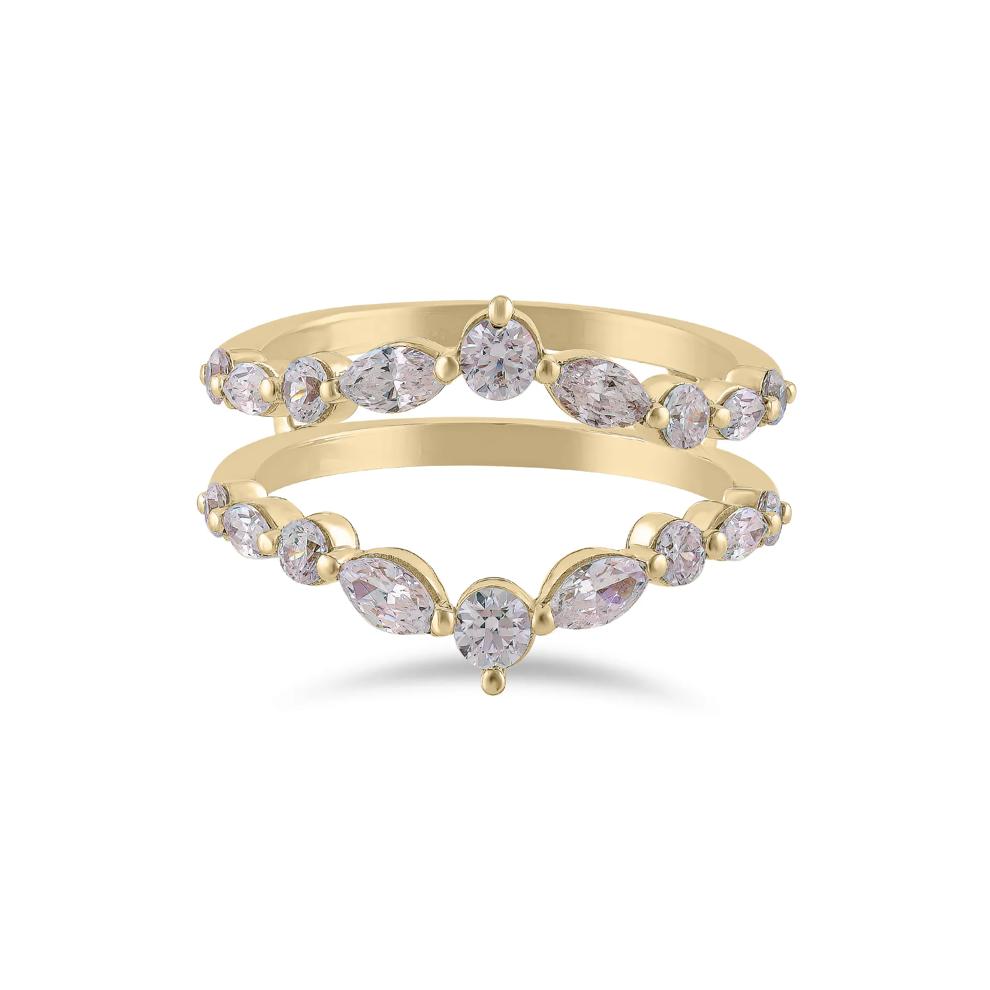 Lab Grown Diamond Marquise Insert Ring in 14K Yellow Gold (1 ct. tw.) – Image 1 of 4