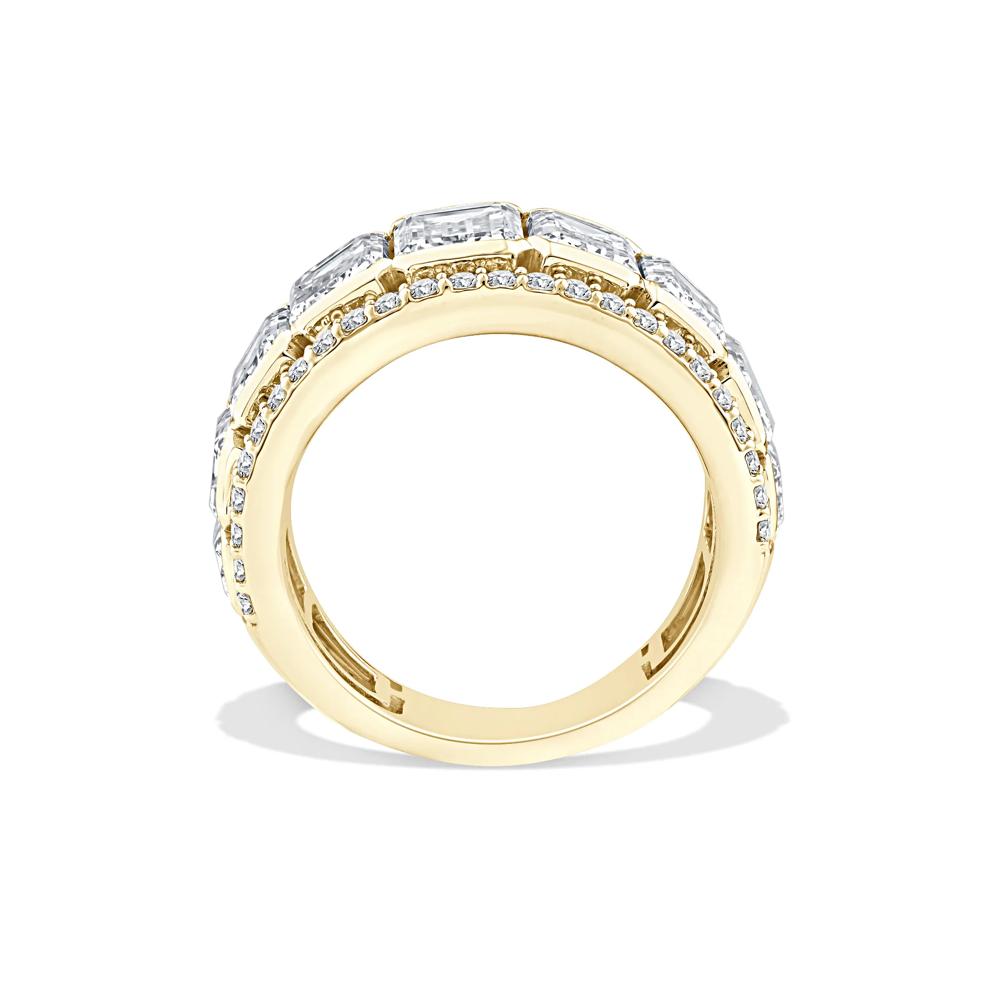 Lab Grown Diamond Emerald-Cut Center Anniversary Band in 14K Yellow Gold (7 ct. tw.) – Image 2 of 4