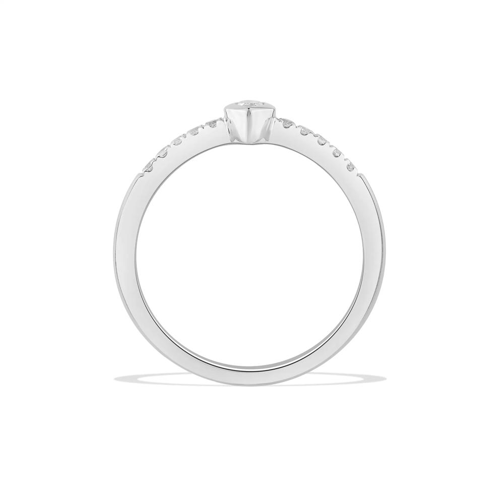 Diamond Marquise Bezel Center Promise Ring in 10K White Gold (1/4 ct. tw.) – Image 2 of 4