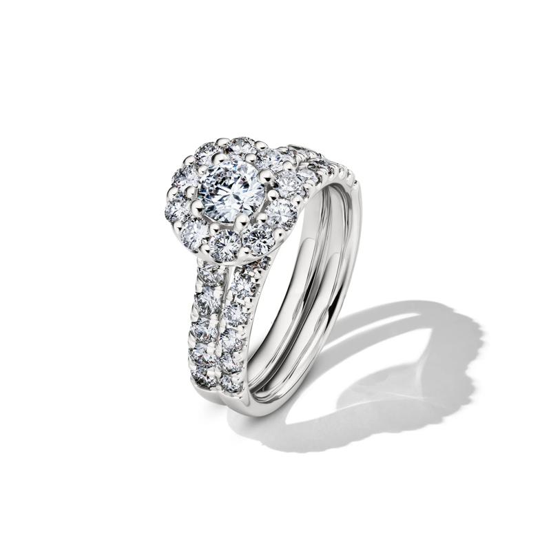 Diamond Halo Engagement Set in 14K White Gold &#40;2 ct. tw.&#41; – Image 5 of 7