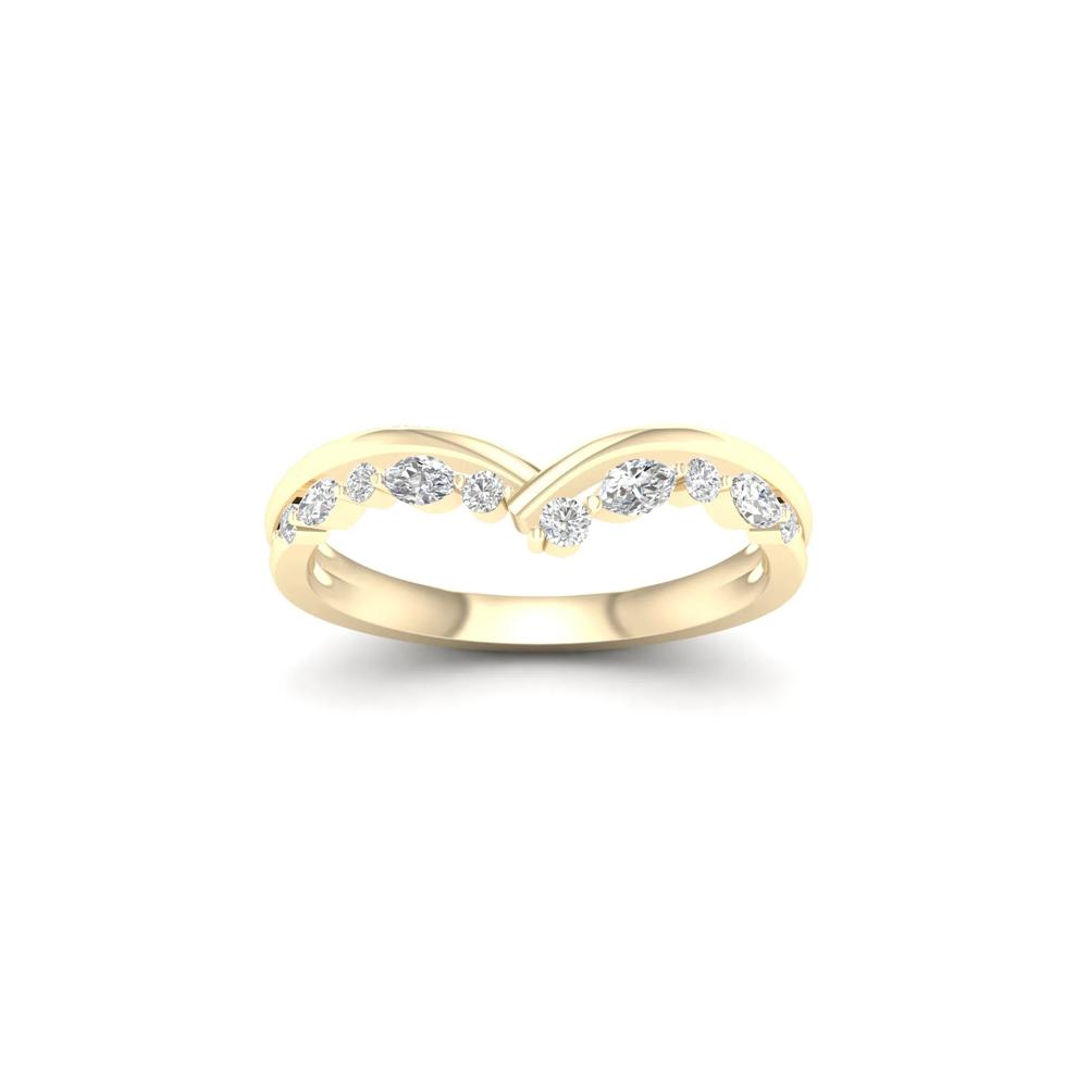 Diamond Chevron Band in 14K Yellow Gold (1/3 ct. tw.) – Image 4 of 5