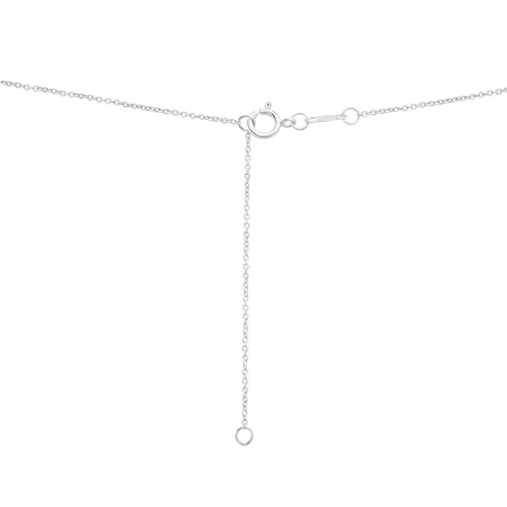 Lab-Created Blue and White Sapphire Cross Pendant in Sterling Silver – Image 4 of 4