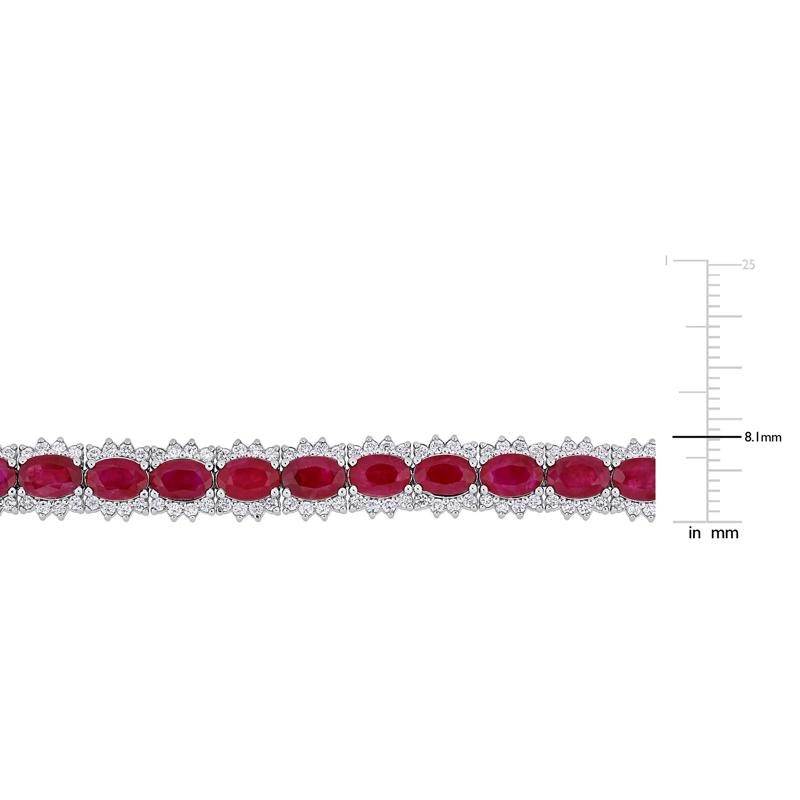 Ruby &amp; Diamond Line Bracelet in 14K White Gold (2 1/4 ct. tw.) – Image 5 of 5