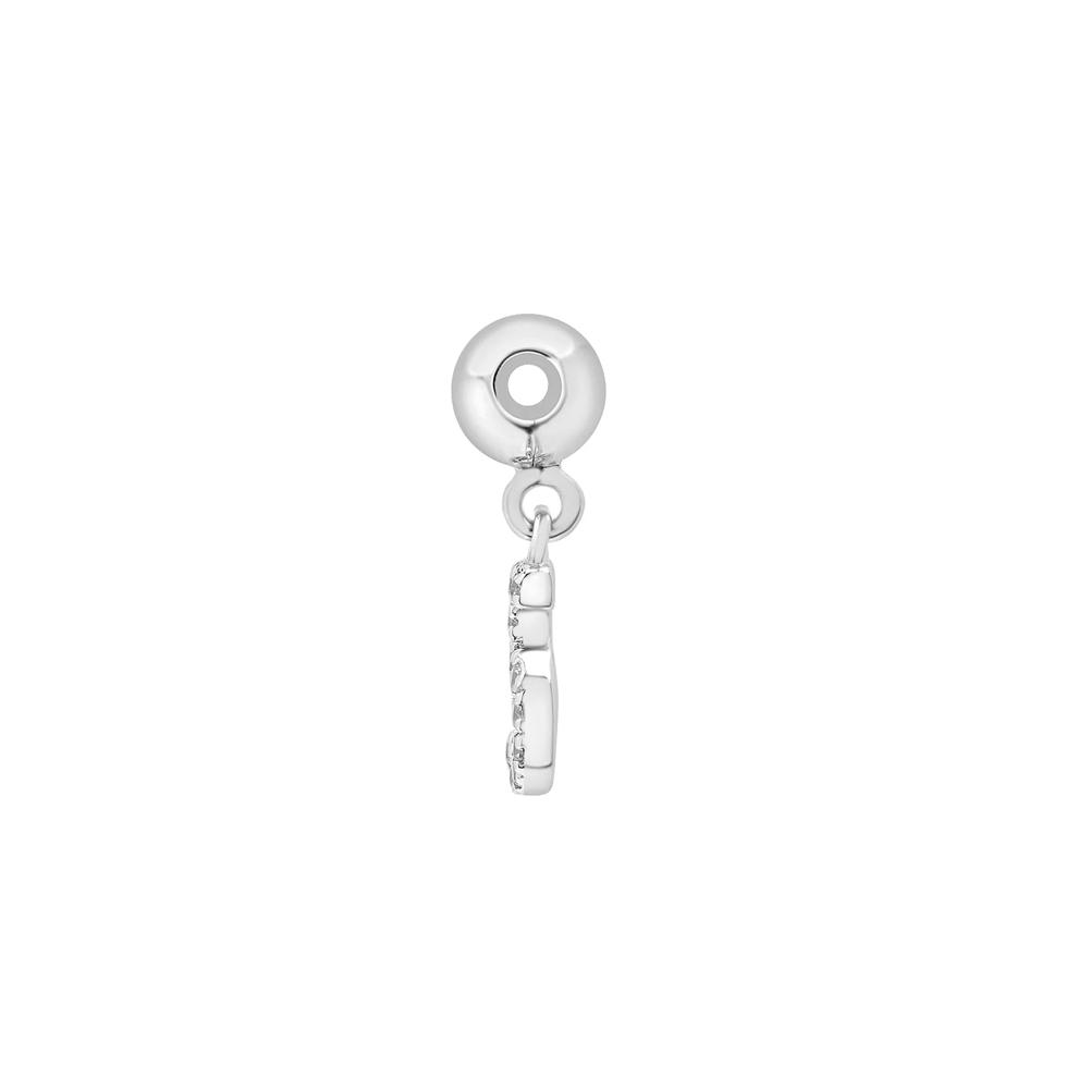 Diamond Accent  Number 5 Bead Charm in Sterling Silver – Image 2 of 3