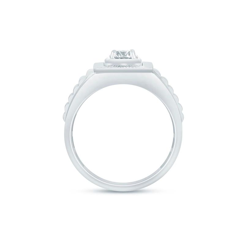 Men&#39;s Lab Grown Diamond Ring in 10K White Gold &#40;1 ct. tw.&#41; – Image 2 of 3