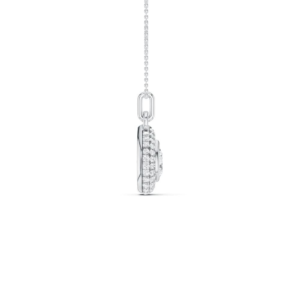 Lab Grown Diamond Pear-Shaped Pendant Necklace in 14K White Gold (1 ct. tw.) – Image 3 of 3