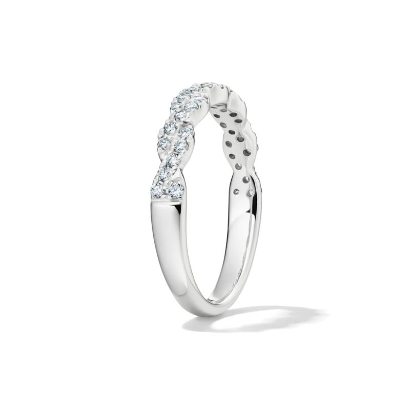 Lab Grown Diamond Twist Band in 10K White Gold &#40;1/3 ct. tw.&#41; – Image 3 of 4
