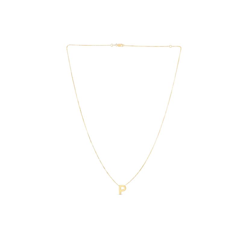 &quot;P&quot; Initial Necklace in 14K Yellow Gold – Image 1 of 1