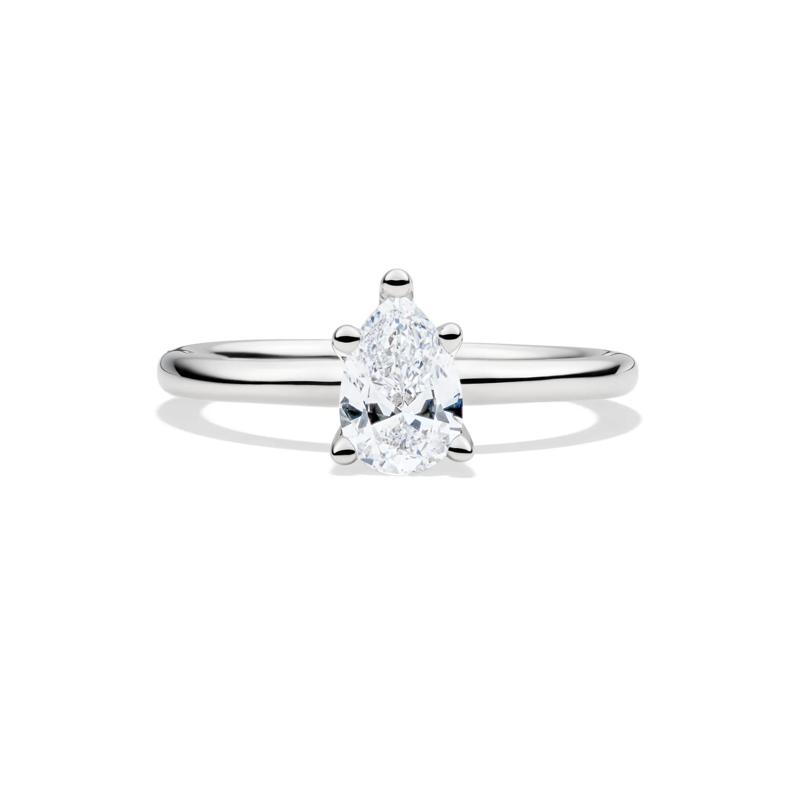 Lab Grown Diamond Pear-Shaped Solitaire Engagement Ring in 14k white gold &#40;3/4 ct.&#41; – Image 1 of 4