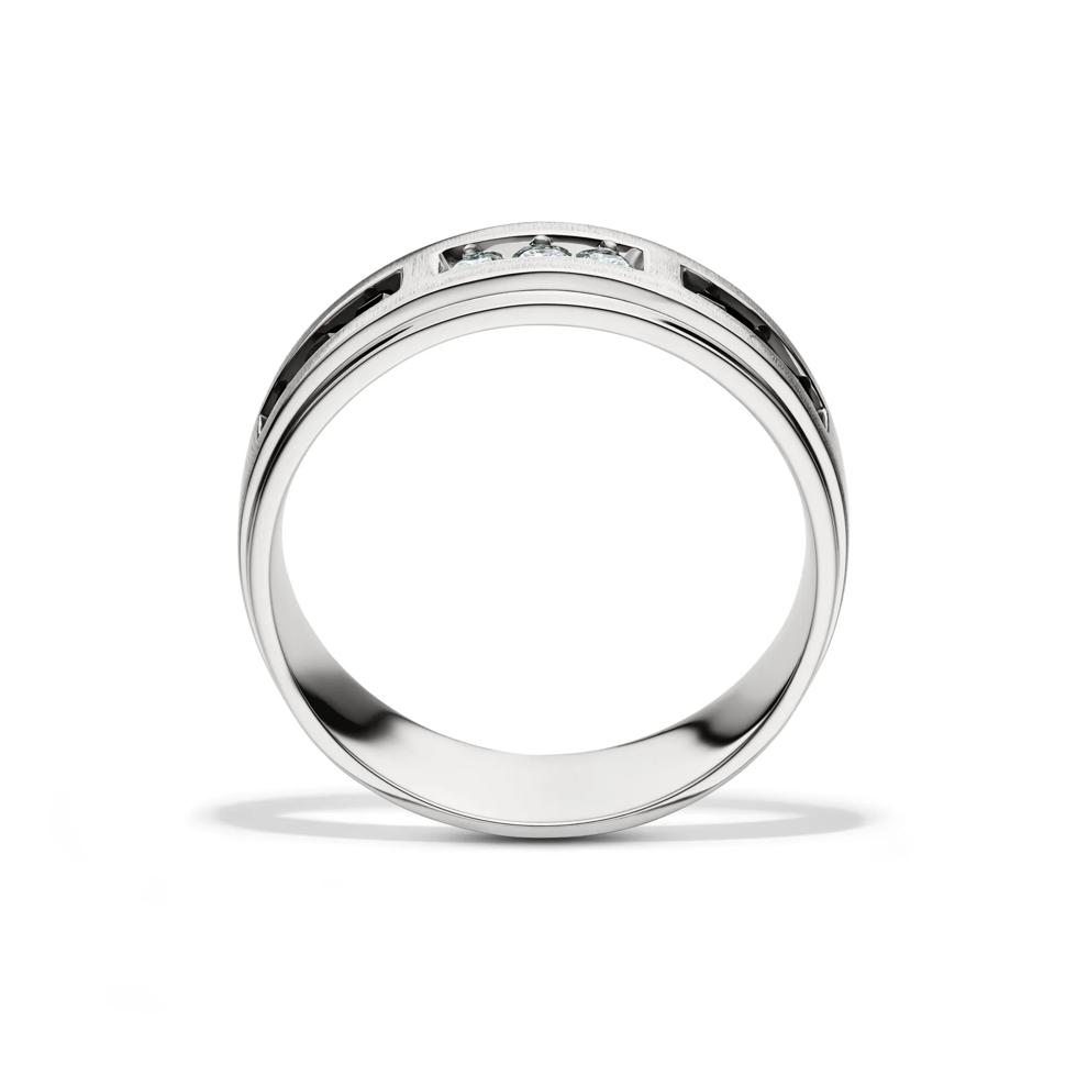 Men's 3/8 ct. tw. Black &amp; White Diamond Ring in 10K White Gold – Image 2 of 4