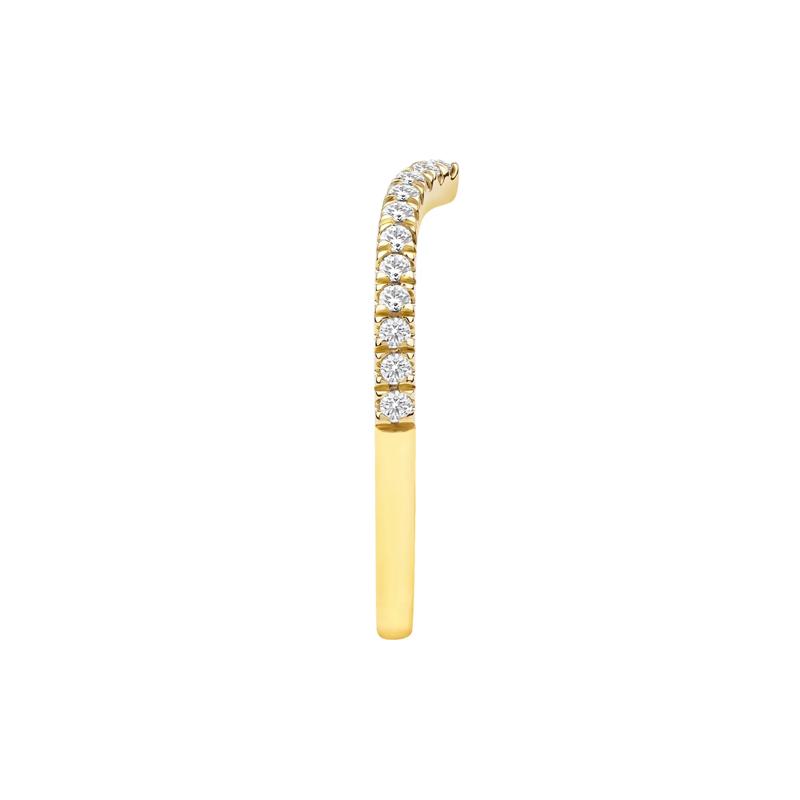 Birdie Lab Grown Diamond Chevron Band in 14K Yellow Gold &#40;1/4 ct. tw.&#41; – Image 3 of 5