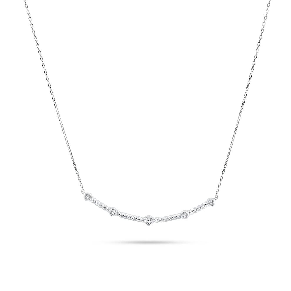 Diamond Frontal Necklace in 10K White Gold (1/7 ct. tw.) – Image 1 of 4