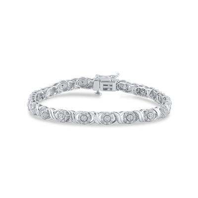 Diamond Link Bracelet in Sterling Silver, 7" (1/2 ct. tw.)