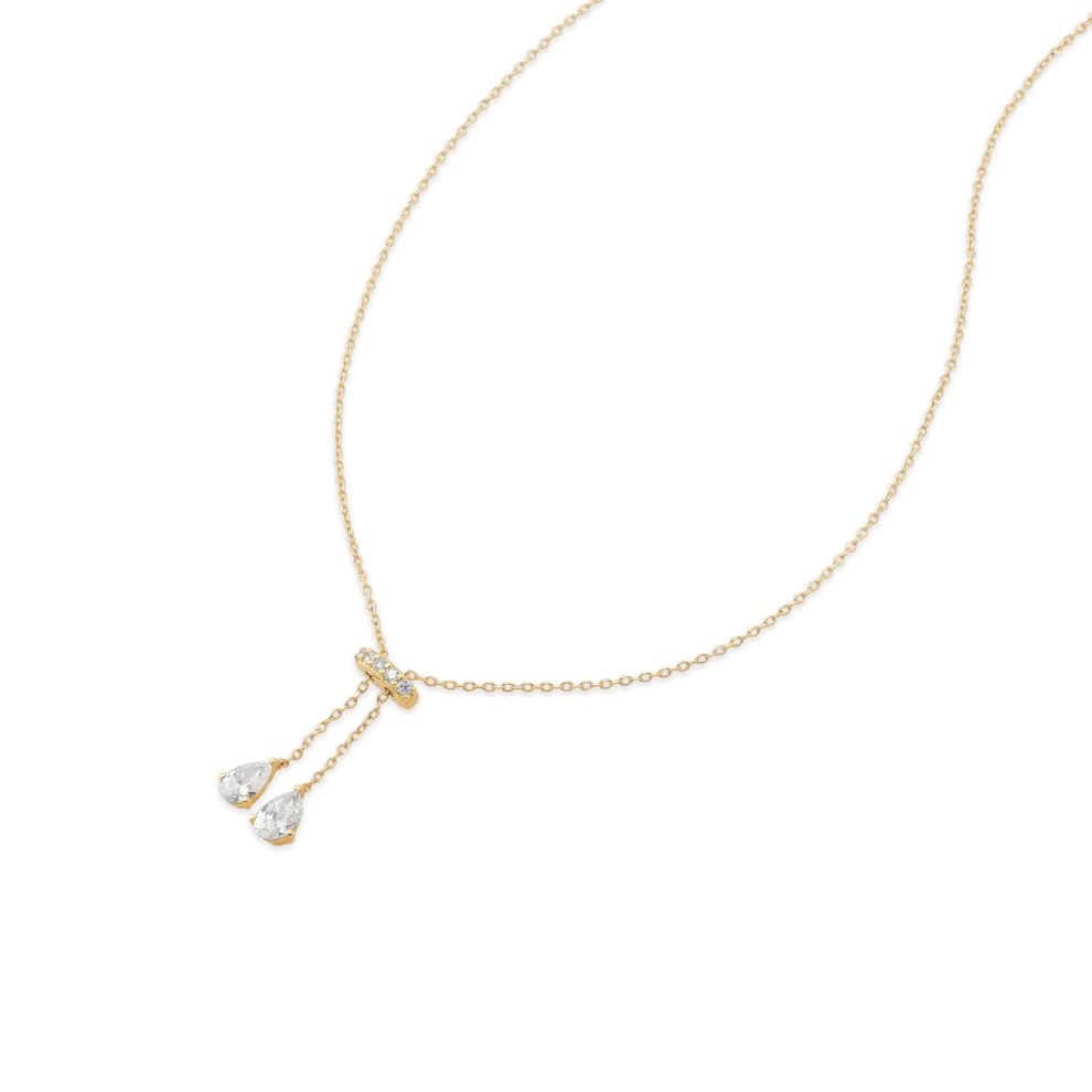 Lab Grown Diamond Pear-Shaped Lariat Necklace in 14K Yellow Gold (3/4 ct. tw.) – Image 3 of 4
