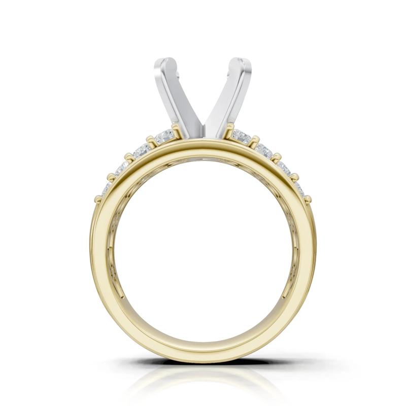 Lab Grown Diamond Semi-Mount Ring in 14K Yellow Gold &#40;1 ct. tw.&#41; &#40;Setting Only&#41; – Image 2 of 8