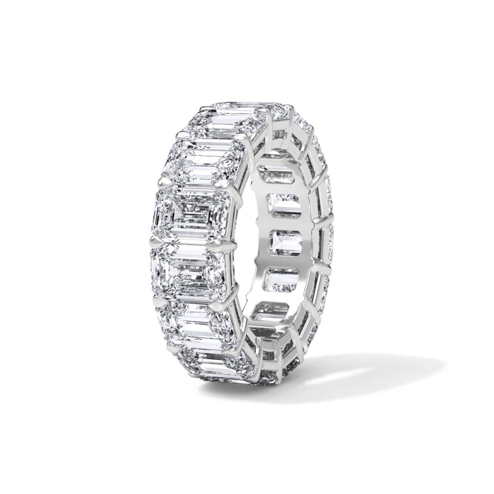Lab Grown Diamond Emerald-Cut Eternity Band in Platinum (15 ct. tw.) – Image 3 of 4