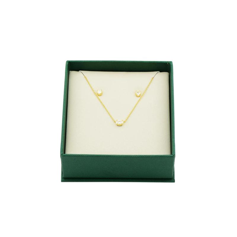 Lab Grown Diamond Oval Box Set in Vermeil &#40;3/8 ct. tw.&#41; – Image 2 of 8