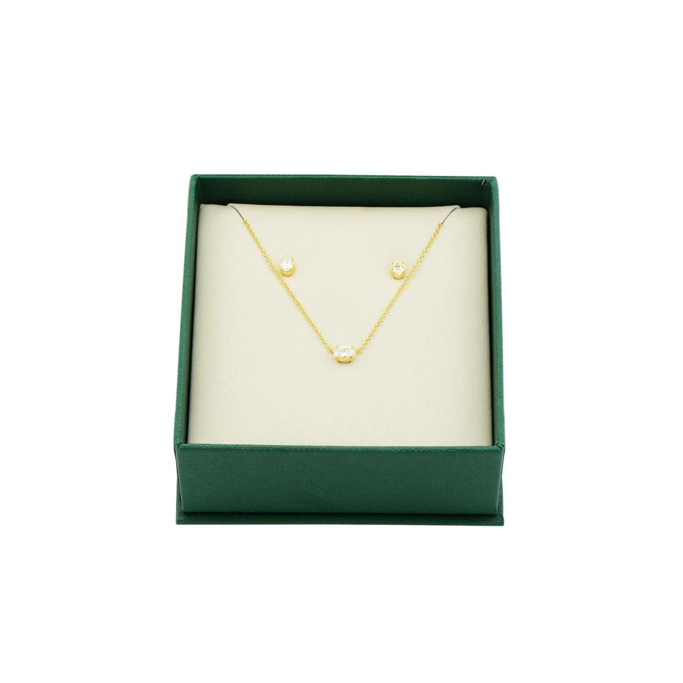 Lab Grown Diamond Oval Box Set in Vermeil (3/8 ct. tw.) – Image 2 of 8