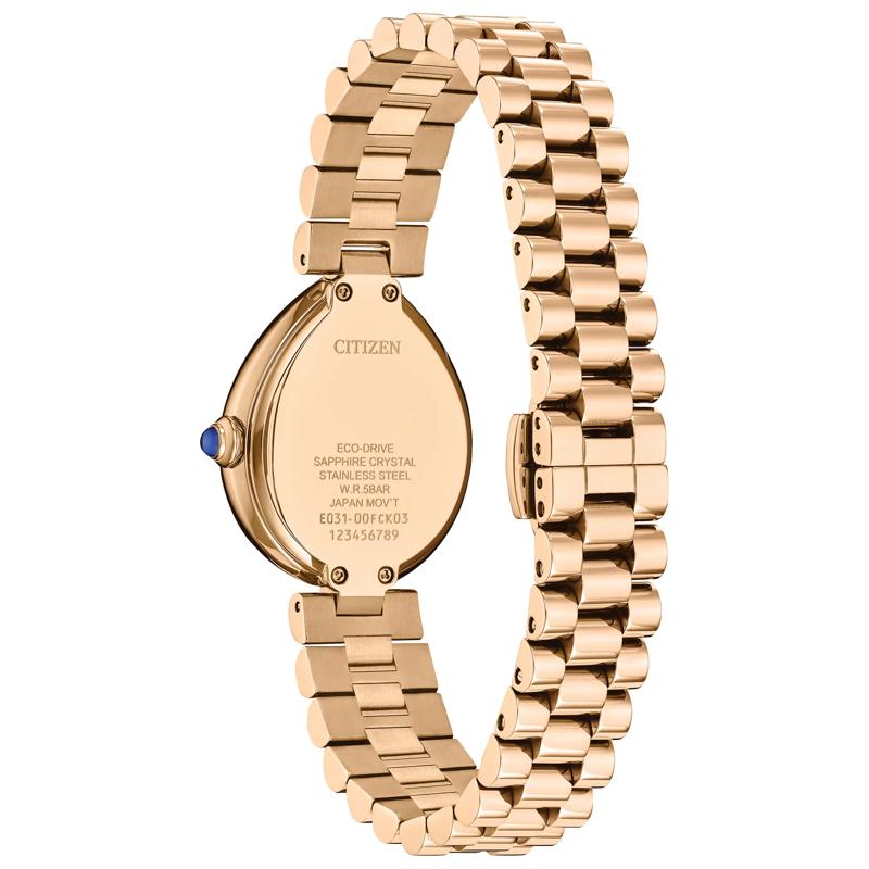 Ladies&#39; L Rainell Watch With Green Dial in Gold-Toned Stainless Steel. – Image 3 of 4