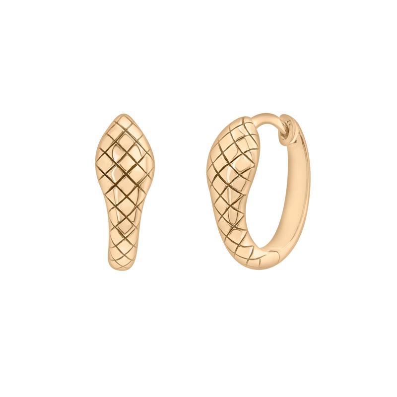 Snake Hoop Earrings in Vermeil – Image 1 of 3