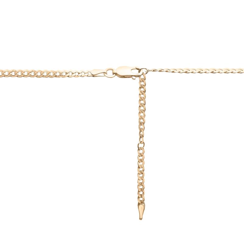 Lab-Created White Sapphire Cuban Link Necklace in Vermeil – Image 4 of 5