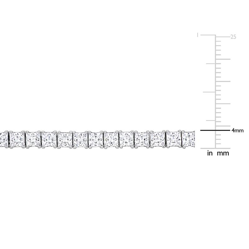 Lab-Created White Sapphire Bracelet in Sterling Silver – Image 3 of 4