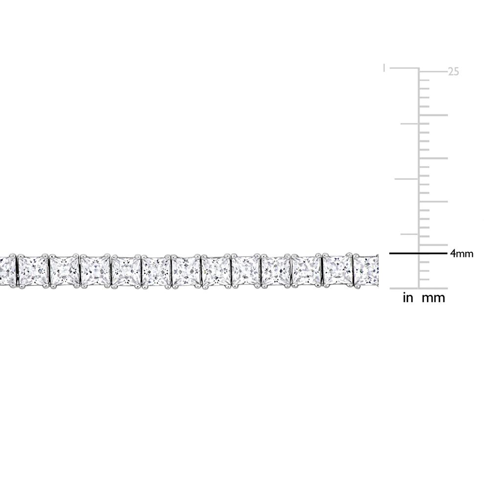 Lab-Created White Sapphire Bracelet in Sterling Silver – Image 3 of 4