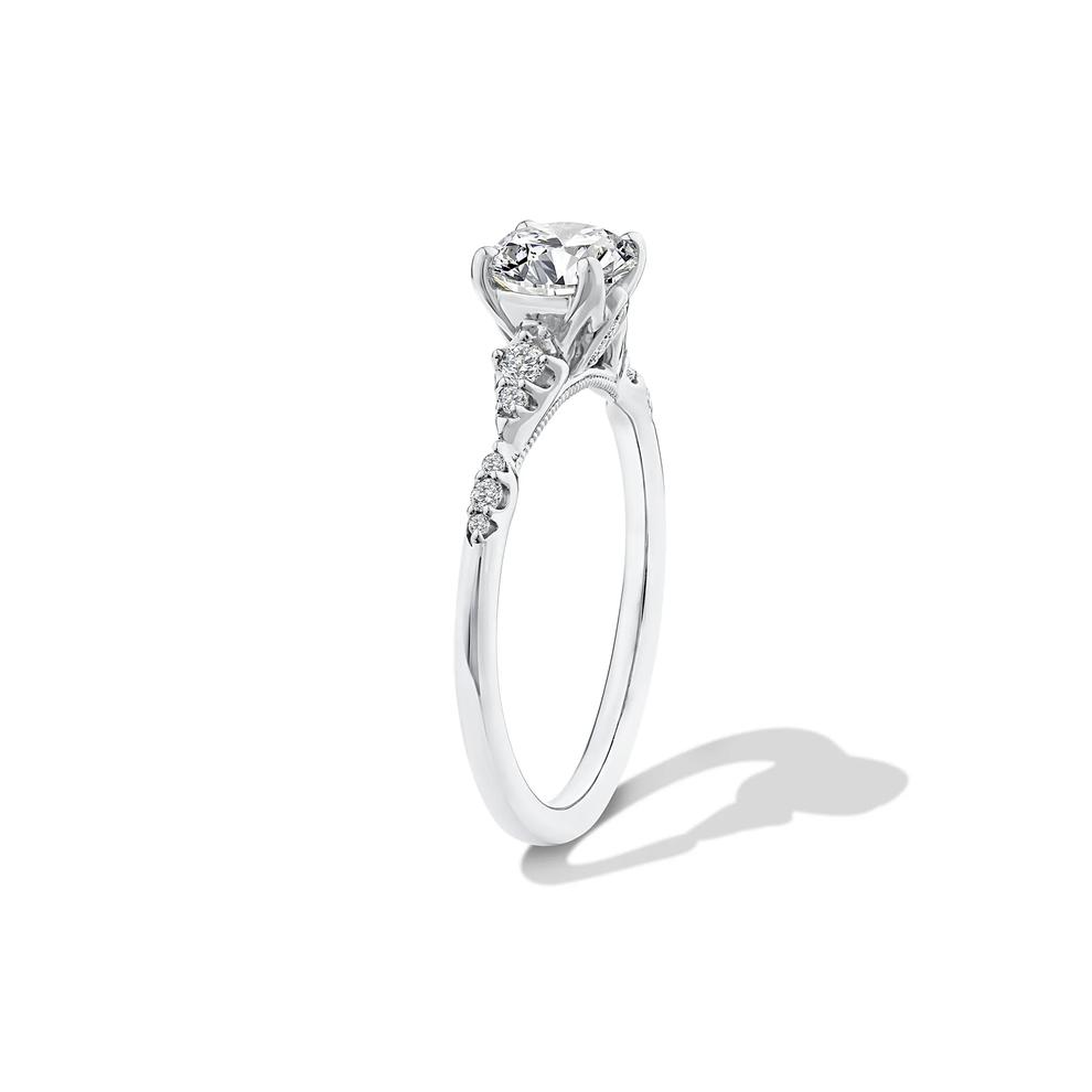 Lab Grown Diamond Round Center Faux Marquise Engagement Ring in 10K White Gold (1 1/8 ct. tw.) – Image 3 of 4
