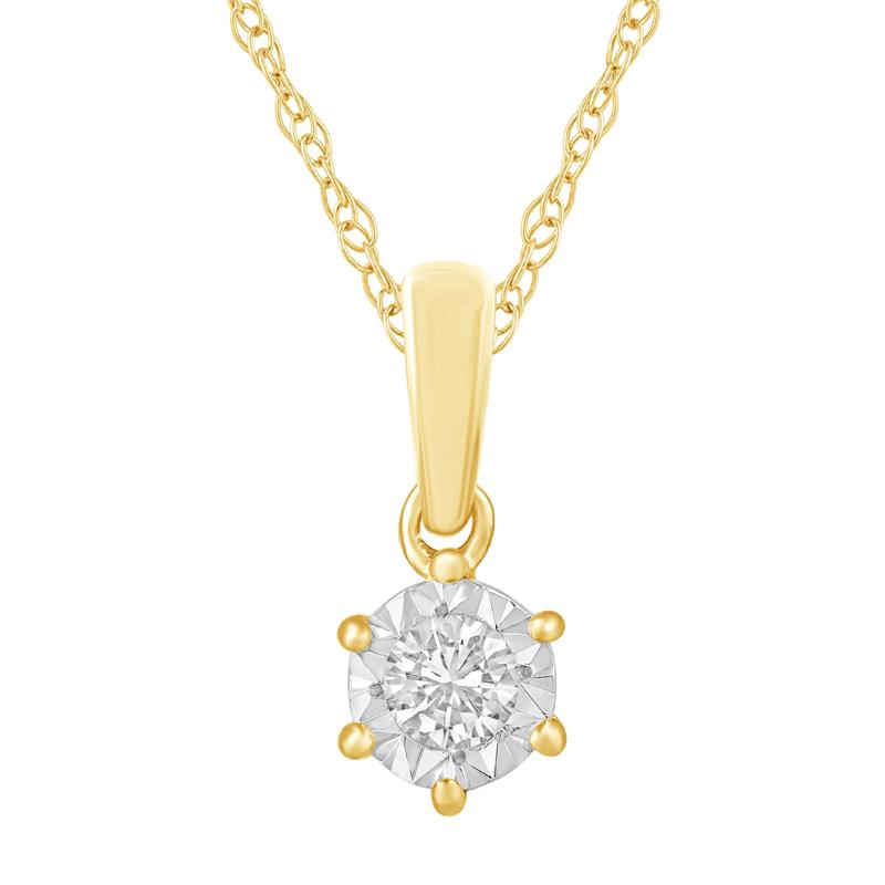 Diamond Accent Pendant in 10K Yellow Gold – Image 1 of 3