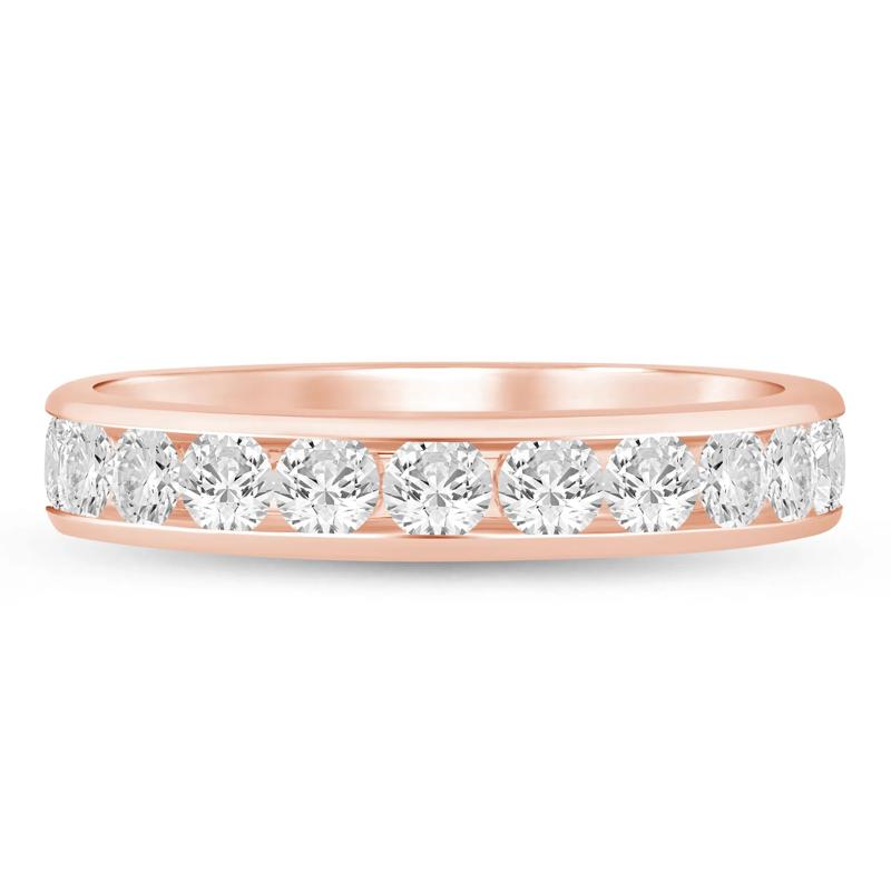 Diamond Channel Band in 14K Rose Gold &#40;1 ct. tw.&#41; – Image 1 of 3