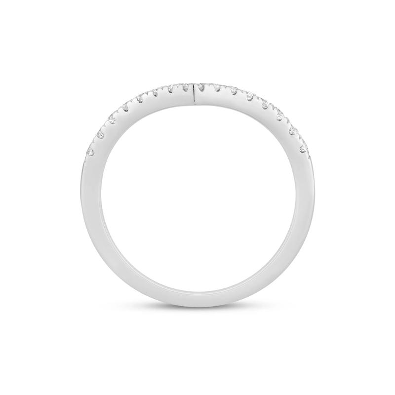 Lab Grown Diamond Chevron Contour Band in 14K White Gold &#40;1/3 ct. tw.&#41; – Image 2 of 3