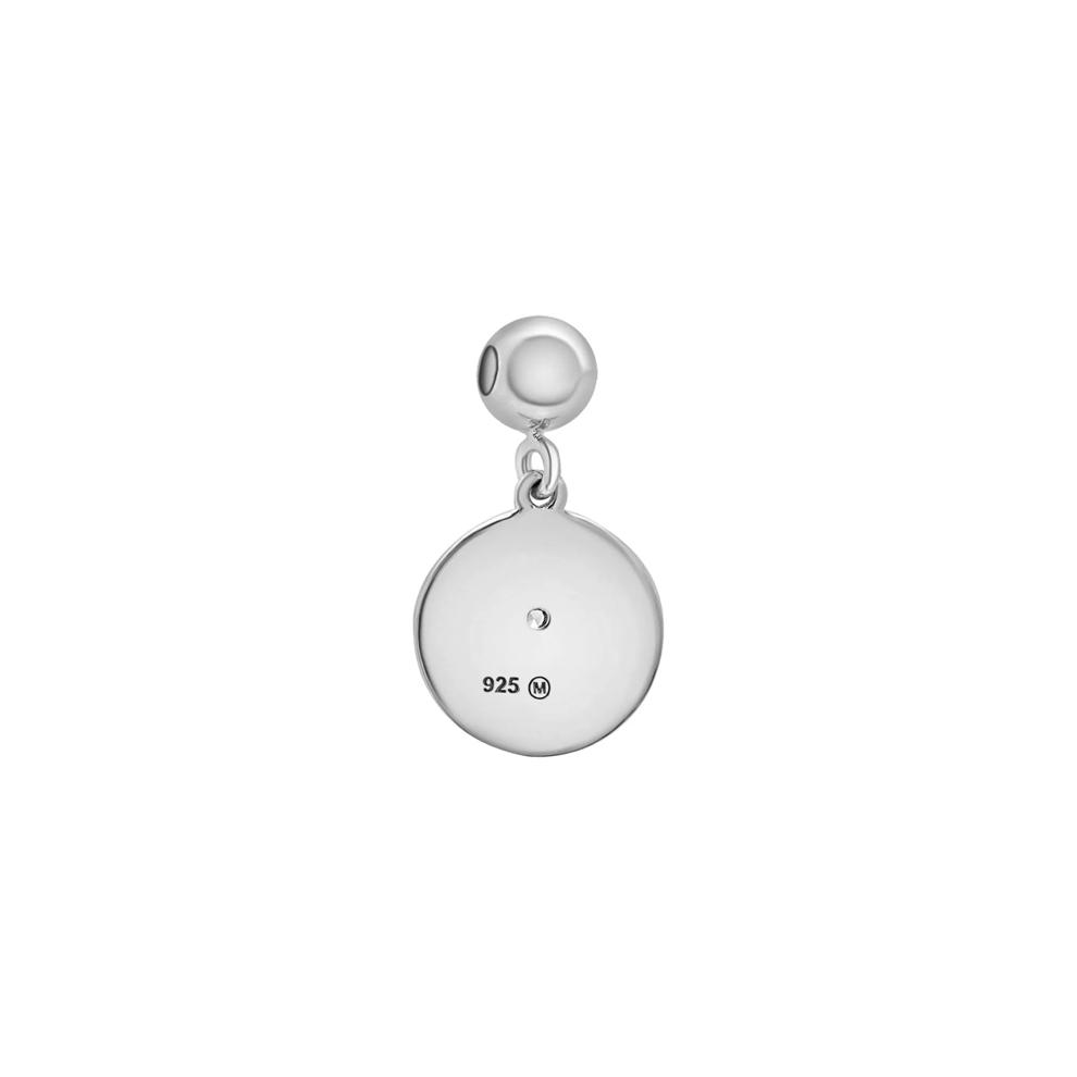 Diamond Accent Bee Disc Bead Charm in Sterling Silver – Image 3 of 3