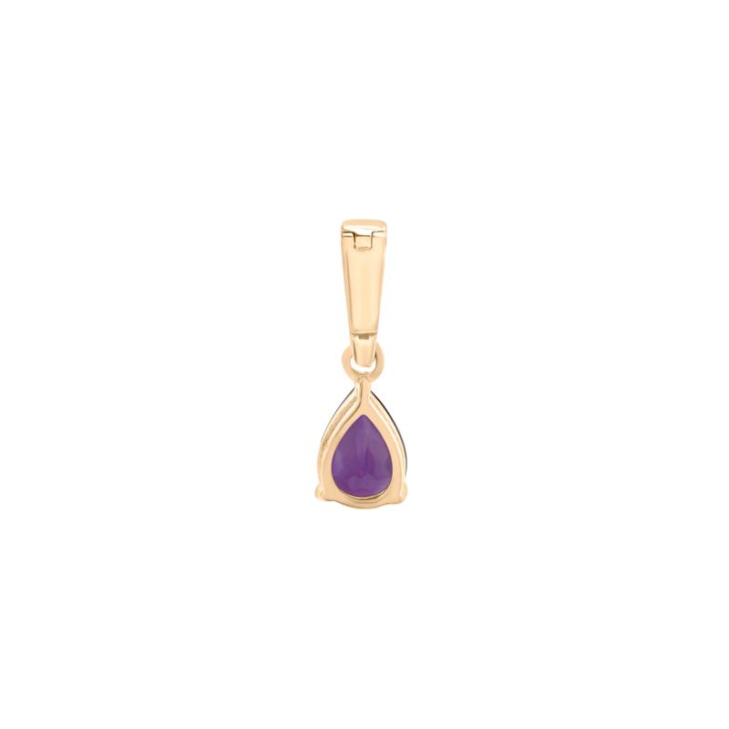 Amethyst Pear-Shaped Clip-On Pendant in Vermeil – Image 3 of 6