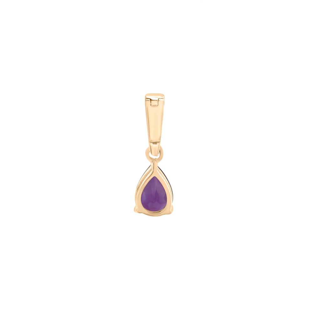 Amethyst Pear-Shaped Clip-On Pendant in Vermeil – Image 3 of 6