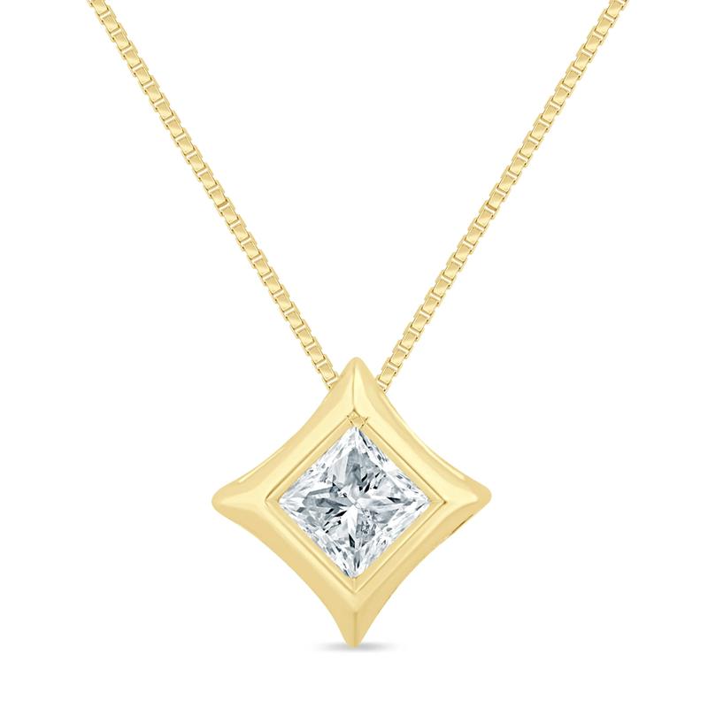 Diamond Starra Pendant in 14K Yellow Gold &#40;1/10 ct. tw.&#41; – Image 1 of 3