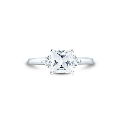 Lab Grown Diamond Princess-Cut Engagement Ring in 14K Gold