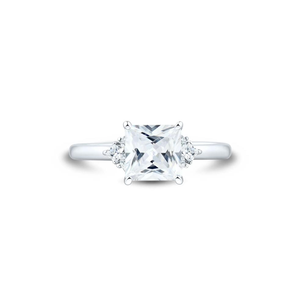 Lab Grown Diamond Princess-Cut Engagement Ring in 14K White Gold (2-1/3 ct. tw.) – Image 1 of 3