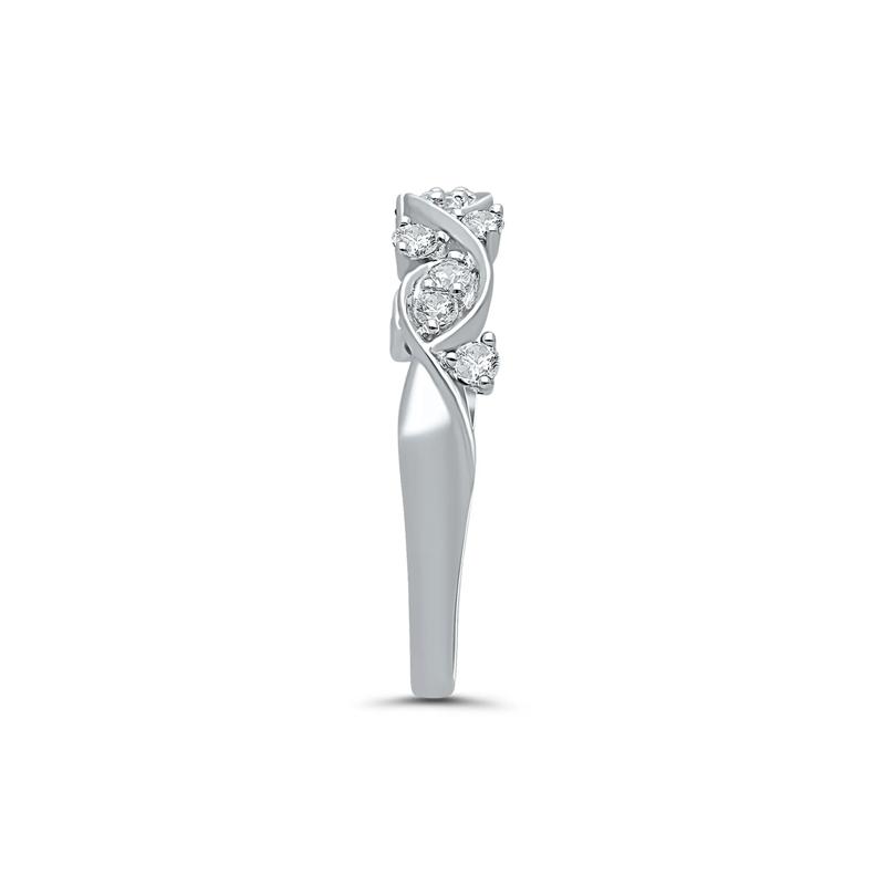 1/3 ct. tw. Diamond Twist Ring in 10K White Gold – Image 3 of 3