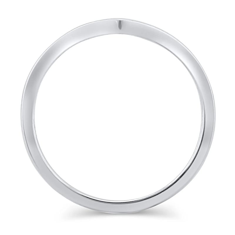 Chevron Band in 14K White Gold – Image 2 of 3