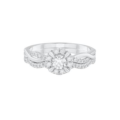 Diamond Round Center Engagement Set in 10K White Gold (1/2 ct. tw.)