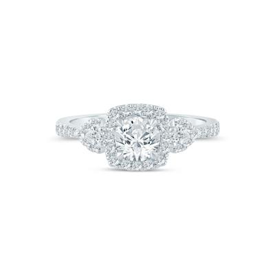 Lab Grown Diamond Round Engagement Ring in 14K Gold (1 ct. tw.)
