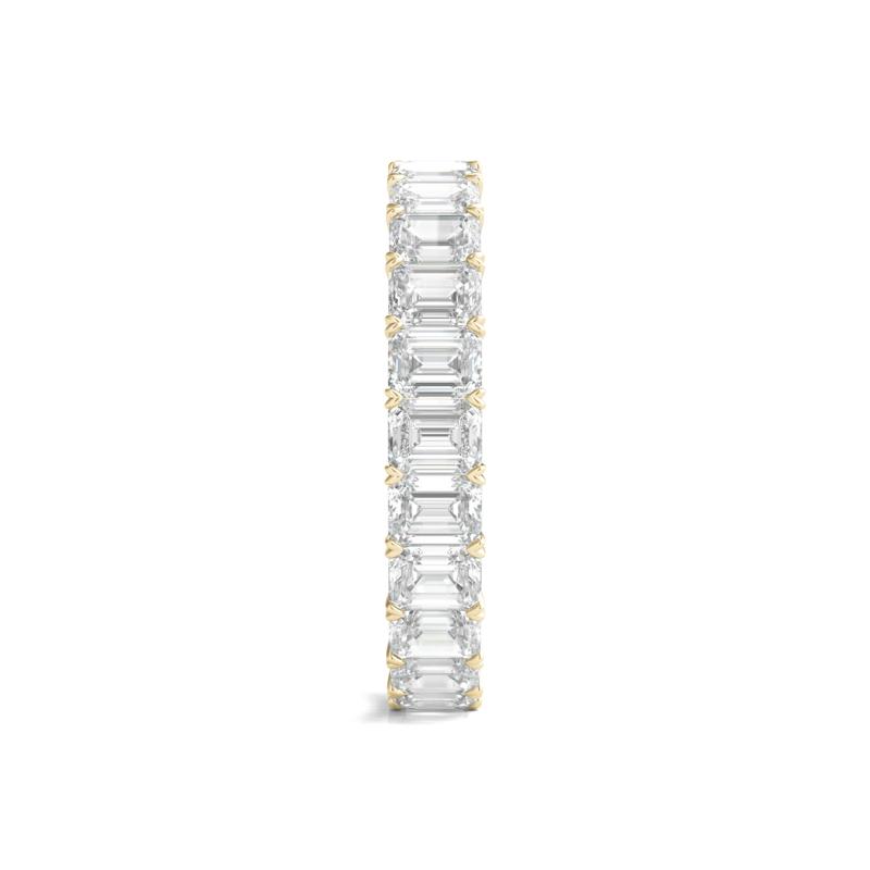 Lab Grown Emerald-Cut Diamond Eternity Band in 14K Yellow Gold &#40;3 ct. tw.&#41;  – Image 3 of 3
