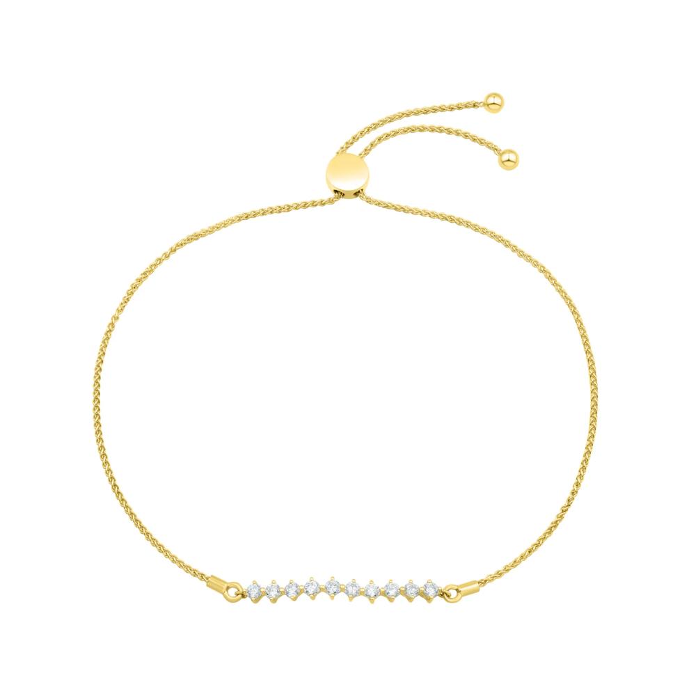 Lab Grown Diamond Bolo Bracelet in 10K Yellow Gold (3/8 ct. tw.) – Image 1 of 1