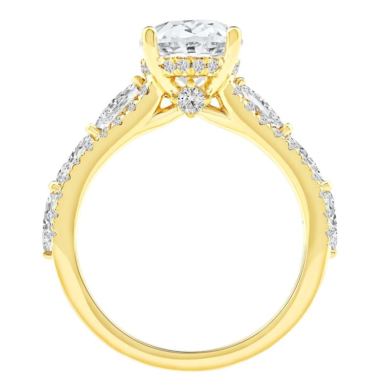 Layla Lab Grown Diamond Engagement Ring in 18K Yellow Gold (4 ct. tw.) – Image 2 of 5