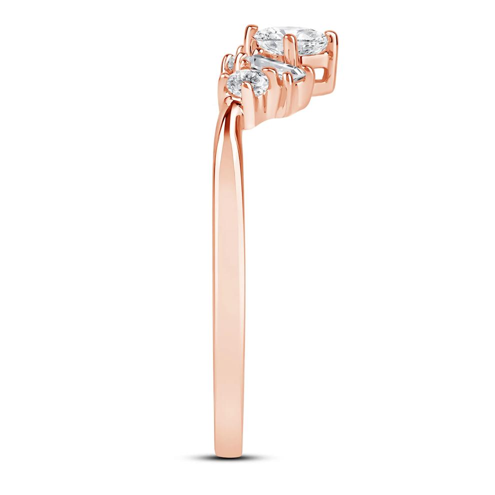 Lab Grown Diamond Multi-Shape Contour Ring in 14K Rose Gold (3/8 ct. tw.) – Image 3 of 3